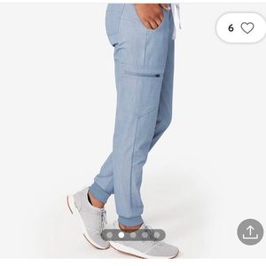 Figs Heather indigo Yola skinny tall scrub pants